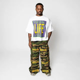 American Harajuku Camouflage Multi-pocket Overalls Men's Autumn Loose Y2K Straight Wide-leg Pants Trendy Hip-hop Rap Trousers