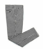 FOESCE High Quality Houndstooth Men's Casual Suit Pants Length Trousers Men Plaid Slim-fit Straight Business Formal Suit Trousers
