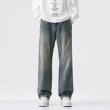 FOESCE N Jeans Men 2025 New Fall and Winter Retro Fashion Brand Wash Loose Straight-leg Long Pants Men