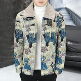 FOESCE Mens Bear Embroidered Y2k Casual Jacket 2025 New Autumn Winter Fashion Youth Street Plus Velvet Thickened Warm Jacket Unisex