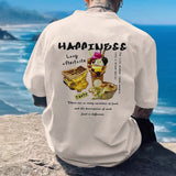 FOESCE Casual Men's T-Shirt 3d Print Short Sleeve Street Fashion Man Clothing Simple Loose Oversized Tees For Men Breathable T Shirts