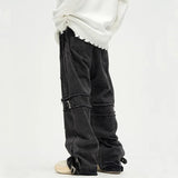 Kanye Y2K Streetwear Black Baggy Ripped Stacked Jeans Cargo Pants For Men Clothing Straight Denim Trousers Pantalon Homme