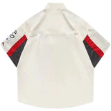 FOESCE 2025 Popular men's daily shirt simple five point sleeve trend versatile literature and art fashion urban standard ins lazy NEW