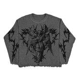 FOESCE 2025 Autumn/Winter Men's and Women's Hip Hop Hoodies Knitted Sweaters Retro Street Top Y2k Harajuku Fashion Trendy Clothing