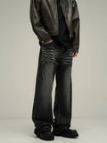 FOESCE 2025 American Jeans Male China-Chic Design Sense Small crowd high street ruffian handsome high-class pants lovers streetwear