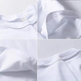 FOESCE European and American niche short-sleeved t-shirt men retro print summer loose top trendy couple compassionate ins ropa hombre