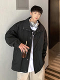 FOESCE Vintage American style trench coat Men's dark department Men's senior sense fake two-piece jacket outdoor mountaineering coat