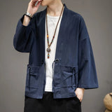 FOESCE Japanese Retro Kimono Robe Cardigan Shirt Men And Men Casual Yukata Haori Summer Thin Coat Tops Sunscreen Coat Beach Tops