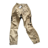 FOESCE Cargo Pants for Mens Elastic Casual Trousers Zipper Multi-Pocket Joggers