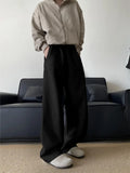 FOESCE 2025 Spring NEW Loose Casual pants man Solid baggy trousers Unisex Wide leg pants Fashion trend youth skateboard pants male