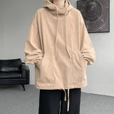 FOESCE Autumn Stand Collar Hoodies Sweatshirts Men Woman Fashion Pink Black Khaki Hip Hop Hoody Male Brand Casual Loose Tops