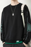 FOESCE 2025 Youth Men's Round Neck Solid Color Casual Sweater Bottoming Shirt Sweatshirt Spring Clothes Tops Shadowless