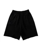 FOESCE Men Cotton Shorts Thick 380g Bodybuilding Short Sweatpants Fitness Jogger Gym Men Kanye Grey West Shorts Black Zipper Pockets