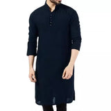 FOESCE Muslim Robe Pakistan Muslim Islamic Clothing  Muslim Sets Muslim Men Clothing 2025 Arabic Style Fashion Simple Long Men's Shirt