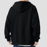 Casual Style Jacket Men's Fall Winter Hoodie Zip-up Cardigan with Drawstring Pockets Hood Plus Size Casual Coat for Daily Wear