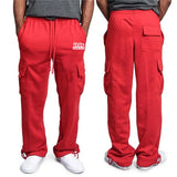FOESCE Men's Multi-Pocket Functional Work Pants Casual Tactical Pants Men's Outdoor Loose Straight Casual Training Pants