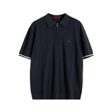 FOESCE CHCH 2025 New Summer Ribbed Knit Polo Shirt for Men Breathable and Cool Brand Quality Mens Textured Polo Shirts