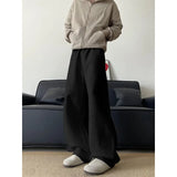 FOESCE 2025 Spring NEW Loose Casual pants man Solid baggy trousers Unisex Wide leg pants Fashion trend youth skateboard pants male