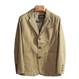 FOESCE New European Plus Size Men's Jacket Elegant Italian Style Gentleman Business Lapel Loose Casual Slim Fit Three Buttons Blazer
