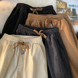 Spring Autumn Corduroy Casual Sports Pants Men's Leggings Korean Loose Straight Pants Trousers
