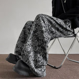 FOESCE 2025 Spring NEW men pants Pattern Baggy Casual Sweatpants Hip Hop gothic men women wide leg trousers streetwear Fashion trend