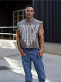 Men's Printed Solid Sleeveless Sports Vests Breathable Loose Fashion Outdoor Fitness Tops 2024 Summer Male Gyms Running Tanks