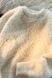 FOESCE 2025 High-End Pure Mink Cashmere Men's Sweater O-Neck Pullover Knitted Sweater Winter New Fashion Long Sleeve Knitwear E64