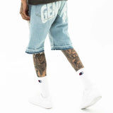 Shorts Y2K Jeans Men Women Gothic Hip Hop Rhinestones Retro Blue Baggy Jeans Denim Gym Shorts High Waist Basketball Casual Short