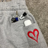FOESCE Y2K Double Waist Jogger Pants Men Poker Embroidery Pattern Sagging Pants Street Hip Hop Gym Sportwear Unisex Baggy Sweatpants