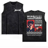 FOESCE 2025 Ateez Europe Tour Towards The Light Tops Men Women's Clothing Korean Fashion Hip Hop T-shirt Cotton Vintage Washed Tank Top