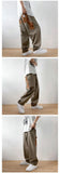 Trendy Hong Kong Style Men's Cargo Pants Loose Fit Straight Leg Casual Pants Youth Long Versatile For Various Scenes