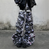 Niche American Retro Hiphop Trouser 2024 New Camouflage Overalls Loose Straight Multi-Pocket Design Wide-Leg Casual Pants Unisex