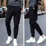 New Men's Ice Silk Pants Casual Breathable Loose Fit Quick Dry Sweatpants Summer Thin Style Air Conditioning Trousers