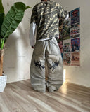 FOESCE Trendy Brand Retro Streetwear Trousers Y2K Harajuku Hip-hop Casual Loose Straight Pants Men Goth Punk Letter Print Baggy Jeans
