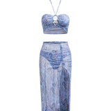 FOESCE Woman Swimsuits 2025 Beach Dress Swimwear Clothing Beachwear Beach Dresses Clothes Women's Sarong Feminina Tankini Female Suits