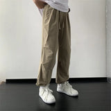 FOESCE Men Harem Pants Harem Pants Men Solid Elastic Waist Streetwear Joggers Loose Ankle Sport slacks Length Pockets Trousers bloomers