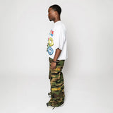 American Harajuku Camouflage Multi-pocket Overalls Men's Autumn Loose Y2K Straight Wide-leg Pants Trendy Hip-hop Rap Trousers