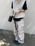 FOESCE ICEGZ37 | Unique Deconstructed Design for Personalized Workwear Pants Sleeveless Vest Top Coat Loose Set Fashion