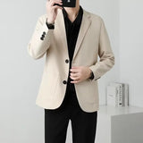 Men's Autumn Western-style Blazer Jacket Versatile Casual Business Korean Trendy Suit Jacket Hong Kong Style Spring Autumn