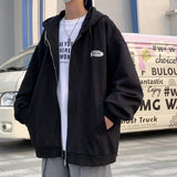 Cardigan Hoodie Men Spring Autumn New Fashion Brand Ins Trend Hooded Coat Port Wind Loose Large Size Y2k Zip Sweatshirt Top Tide