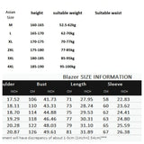 FOESCE New European Plus Size Men's Jacket Elegant Italian Style Gentleman Business Lapel Loose Casual Slim Fit Three Buttons Blazer