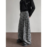 FOESCE 2025 Spring NEW men pants Pattern Baggy Casual Sweatpants Hip Hop gothic men women wide leg trousers streetwear Fashion trend