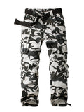 FOESCE Men's Casual Cargo Pants Camo Pants Combat Work Pants with 8 Pockets(No Belt)