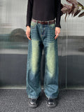 FOESCE LIMITED LESS Washable Old Cat Beard Worn Loose Wide Leg Versatile Jeans and Pants for Men and Women