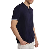 FOESCE CHCH 2025 New Summer Ribbed Knit Polo Shirt for Men Breathable and Cool Brand Quality Mens Textured Polo Shirts