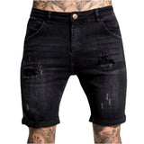 New Spring Summer Men's Denim Shorts Men's Clothing Beach Ripped Jeans Denim Cotton Short Casual Men Shorts