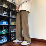 American y2k vintage Casual Straight Pants Autumn Korean Fashion Wide Leg Trousers For Men Street Corduroy pantalones de mujer
