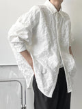 FOESCE Shirts Men Japanese Style Loose  Leisure Long Sleeves Chic New All-match Solid Summer High Street Simple Popular College Daily