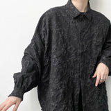 FOESCE Shirts Men Japanese Style Loose  Leisure Long Sleeves Chic New All-match Solid Summer High Street Simple Popular College Daily