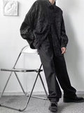 FOESCE Shirts Men Japanese Style Loose  Leisure Long Sleeves Chic New All-match Solid Summer High Street Simple Popular College Daily